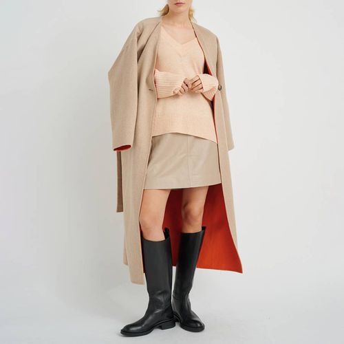 Beige/Orange Nolah Wool Blend Coat - Inwear - Modalova