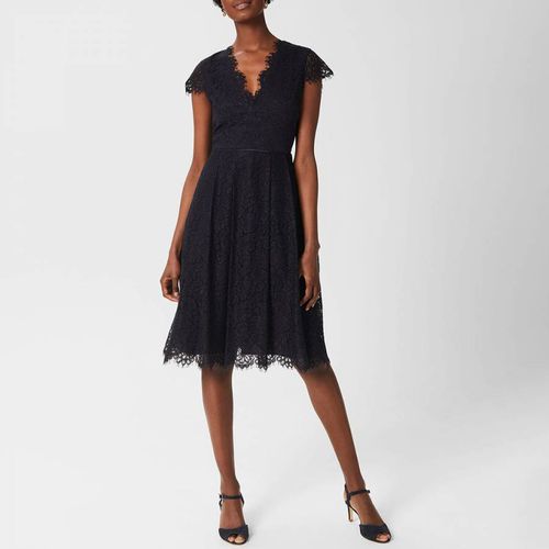 Navy Anastasia Lace Dress - Hobbs London - Modalova