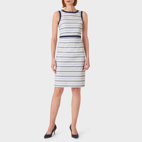 White/Blue Stripe Marianna Dress - Hobbs London - Modalova
