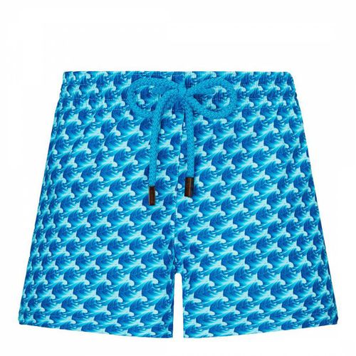 Blue Wave Print Swim Shorts - Vilebrequin - Modalova