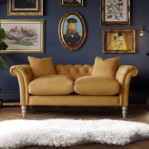 SAVE £1320 - The Mayfair Medium Sofa Velvet Ochre - The Great Sofa Company - Modalova