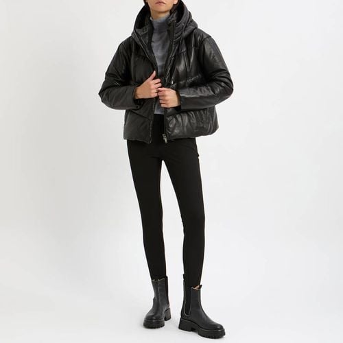 Black Leather Puffer Jacket - N°· Eleven - Modalova