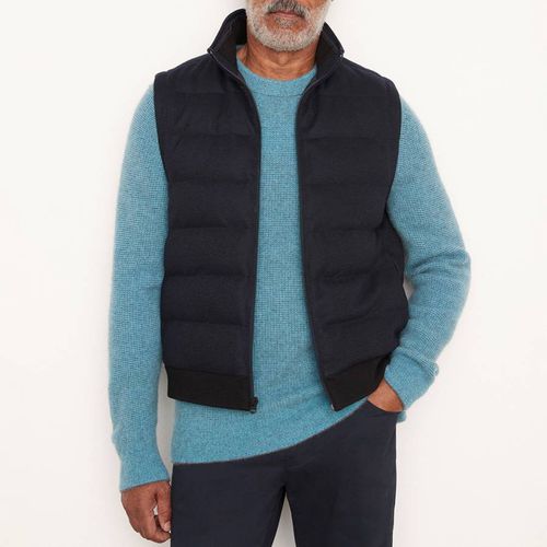 Navy Quilted Body Warmer - Vince - Modalova