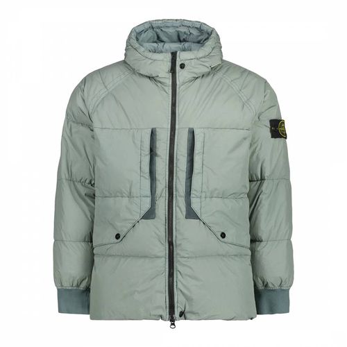 Sage Green Quilted Puffer Coat - Stone Island - Modalova