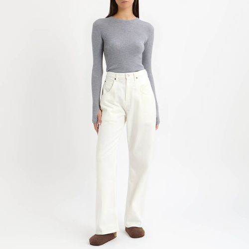 Grey Wool Fine Knit Rib Top - NÂ°Â· Eleven - Modalova