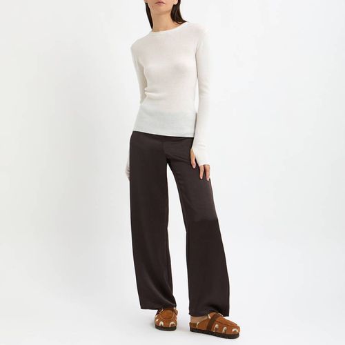 White Wool Fine Knit Rib Top - N°· Eleven - Modalova