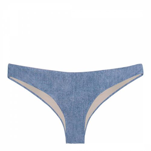 Blue Ruched Teeny Bikini Bottom - PQ - Modalova