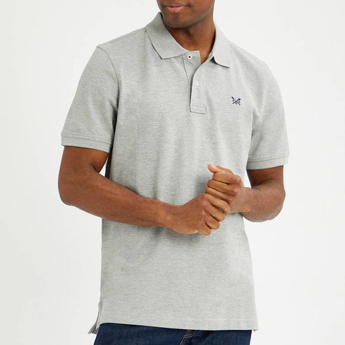 Grey Melbury Cotton Polo Solid - Crew Clothing - Modalova