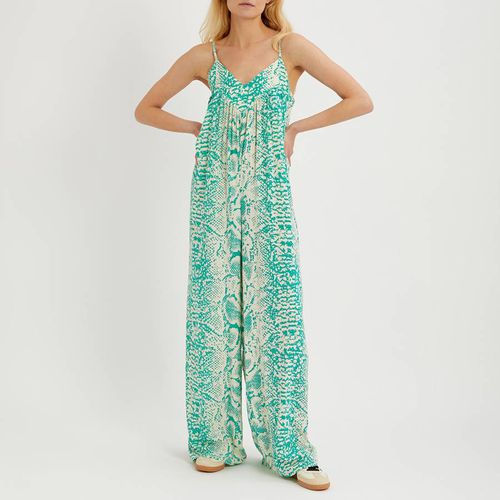 Emerald Safari Print Wide Leg Jumpsuit - NÂ°Â· Eleven - Modalova