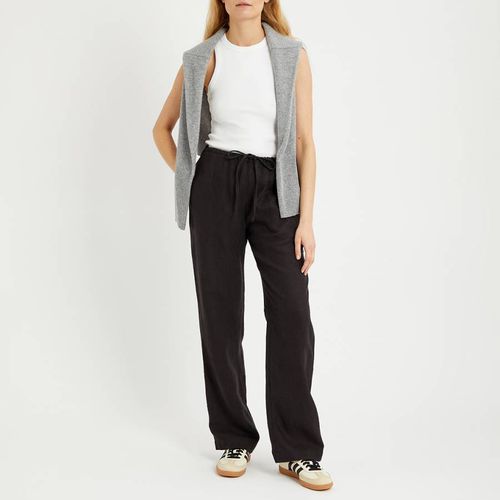 Black Linen Pull On Trouser - NÂ°Â· Eleven - Modalova