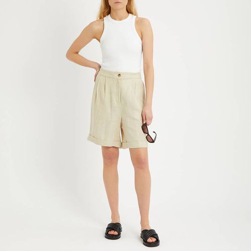 Sand Linen Pleated Short - NÂ°Â· Eleven - Modalova