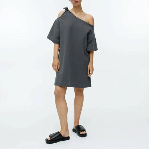 Dark Grey Tie Detail Dress - ARKET - Modalova