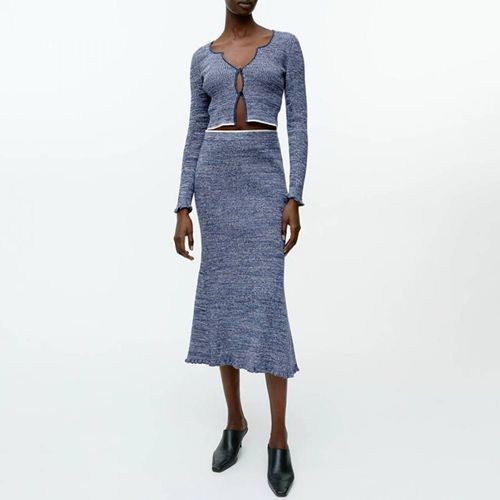 Blue Knitted Skirt - ARKET - Modalova
