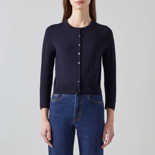 Navy Bonnie Wool Cardigan - L K Bennett - Modalova