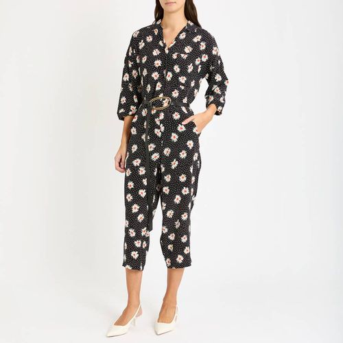 Black Daisy Spot Print Jumpsuit - WHISTLES - Modalova