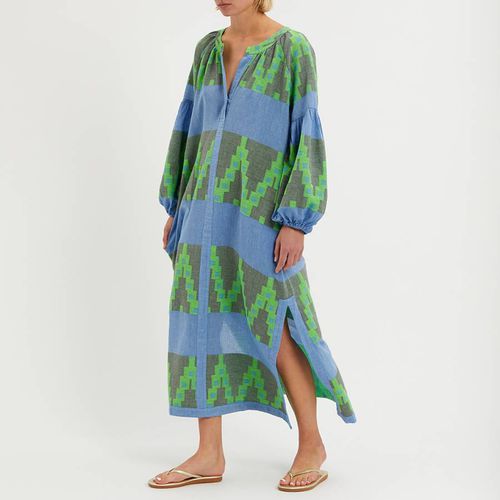 Blue & Green Korali Maxi Dress - Devotion - Modalova