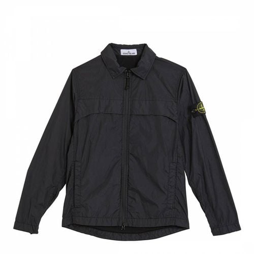 Black Garment Dyed Overshirt - Stone Island - Modalova