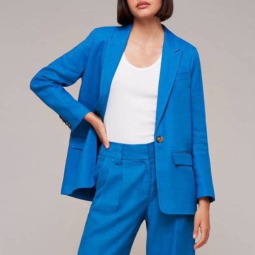 Blue Lucy Linen Blazer - WHISTLES - Modalova