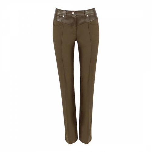 Brown Garter Straight Wool Blend Trousers - HELMUT LANG - Modalova