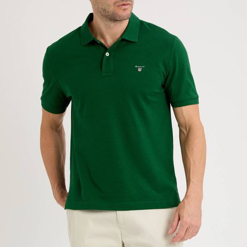 Embroidered Shield Logo Cotton Polo Shirt - Gant - Modalova