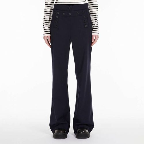 Navy Galli Wool Blend Trousers - Weekend Max Mara - Modalova