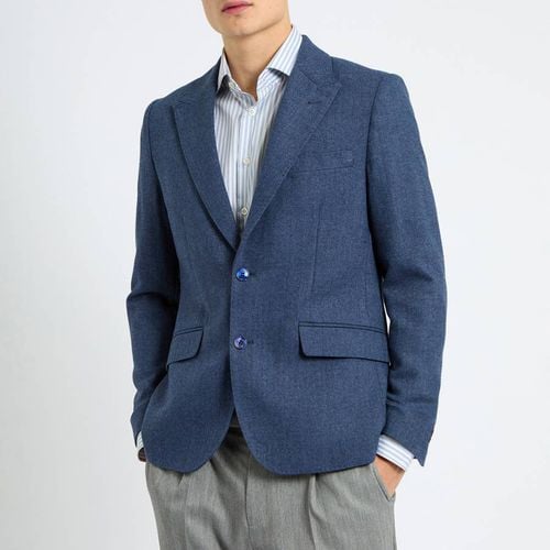 Herringbone Davide Wool Blend Blazer - Gianni Feraud - Modalova