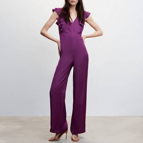 Ruffled Jumpsuit with Open Back - Mango - Modalova