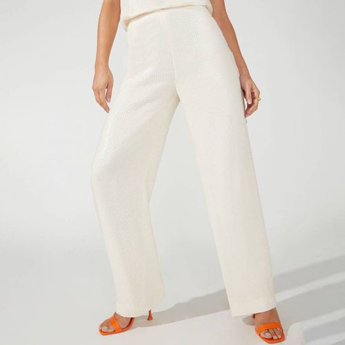 Ivory Sequin Trouser - Ro & Zo - Modalova