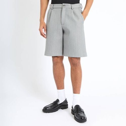 Grey Wool Blend Shorts - Emporio Armani - Modalova