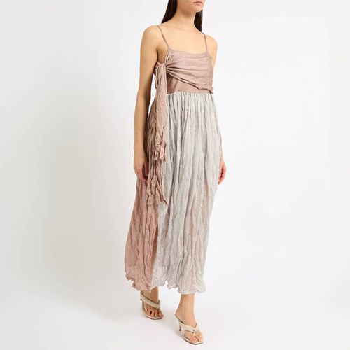 Nude Crinkle Midi Dress - Emporio Armani - Modalova