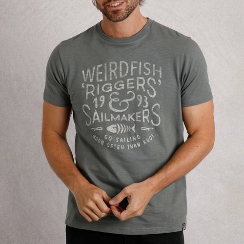 Khaki Riggers Cotton T-Shirt - Weird Fish - Modalova