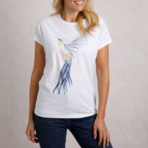 White Hummingbird Cotton T-Shirt - Weird Fish - Modalova