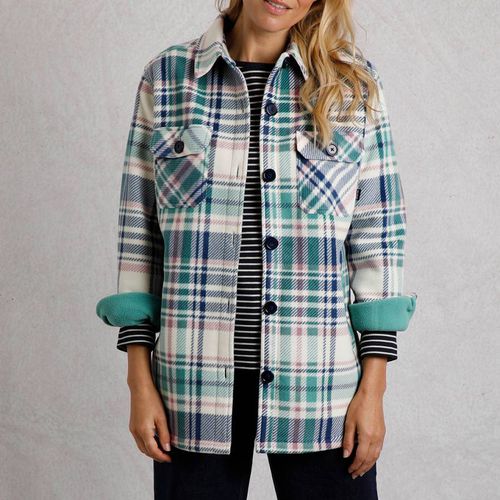 Navy/Green Autumn Check Shacket - Weird Fish - Modalova