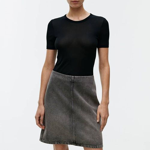 Grey Wash Denim Skirt - ARKET - Modalova