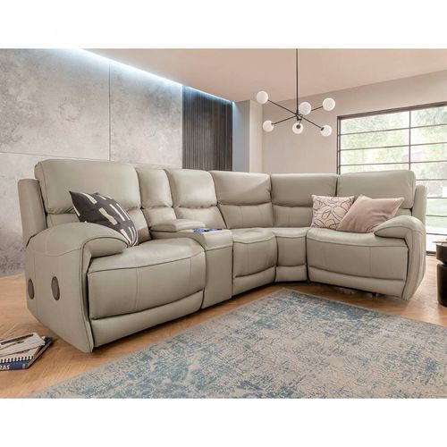 Miami 4 Seater Corner Sofa Seater Console Unit Taupe - The Great Sofa Company - Modalova