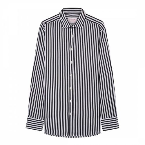 Black/White Striped Cotton Shirt - Thomas Pink - Modalova