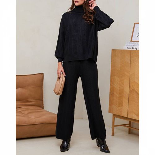 Cashmere Blend Roll Neck and Wide Leg Trouser Set - SOFT CASHMERE - Modalova