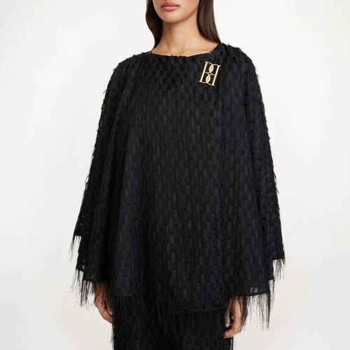 Black Elyn Fringed Midi Dress - By Malene Birger - Modalova