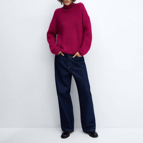 Raspberry Relaxed Turtleneck Jumper - Mango - Modalova