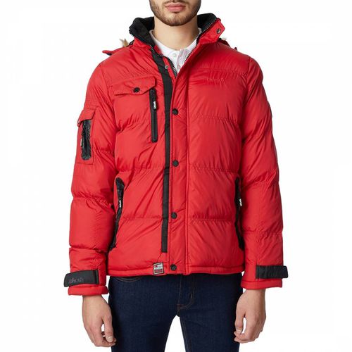 Red Padded Hooded Jacket - Anapurna - Modalova
