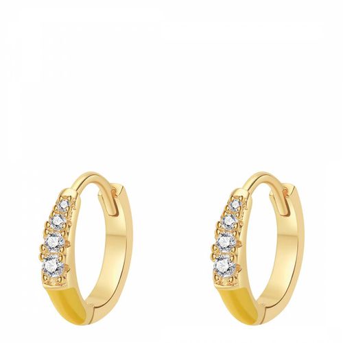 K Gold Glitter Hoops Earrings - Celeste Starre - Modalova