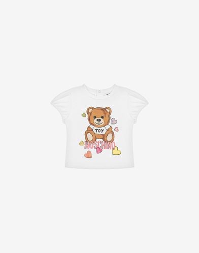 T-shirt In Jersey Teddy & Hearts - Moschino - Modalova