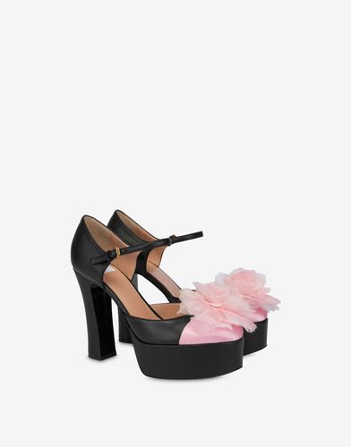 Flower Detail Platform Sandals - Moschino - Modalova