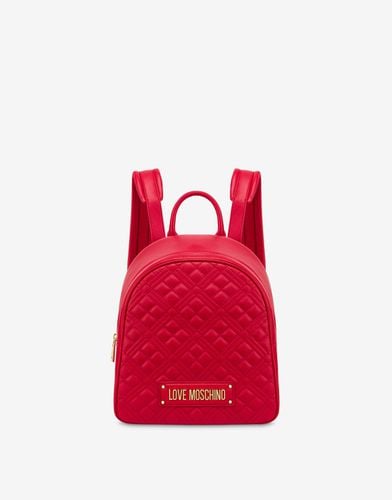 Lettering Logo Quilted Backpack - Love Moschino - Modalova