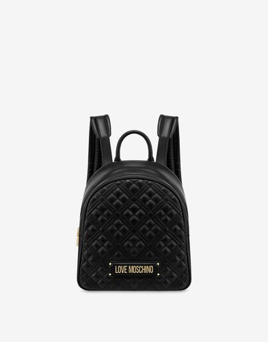 Lettering Logo Quilted Backpack - Love Moschino - Modalova