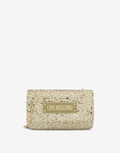 Clutch With Sequin Embroidery - Love Moschino - Modalova
