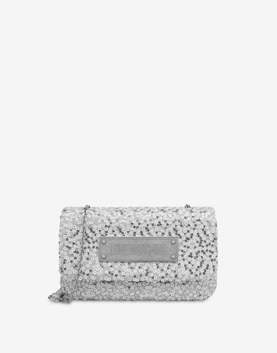 Clutch With Sequin Embroidery - Love Moschino - Modalova