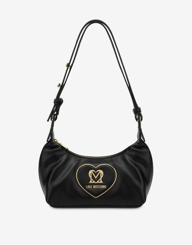 Heart Plaque Hobo Bag - Love Moschino - Modalova