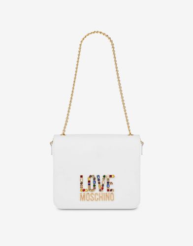 Rhinestone Logo Shoulder Bag - Love Moschino - Modalova