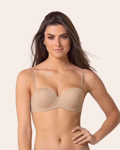 Sujetador sin tirantes con aro de push up suave - Lumar By Leonisa - Modalova